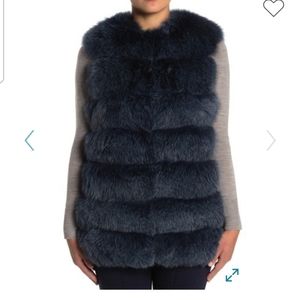 Black Fox Fur Vest